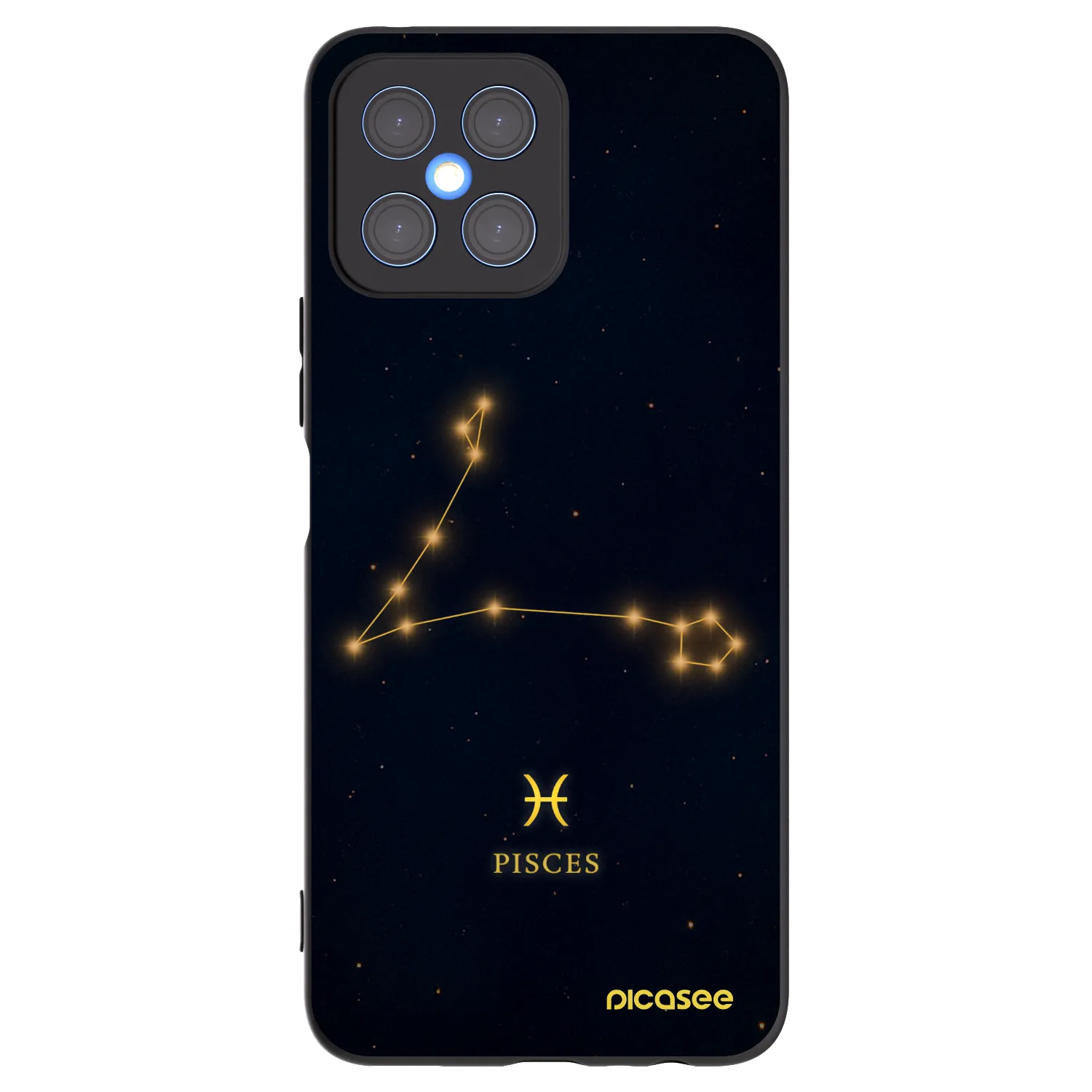 Picasee silikonski črni ovitek za Honor X8 4G - PISCES