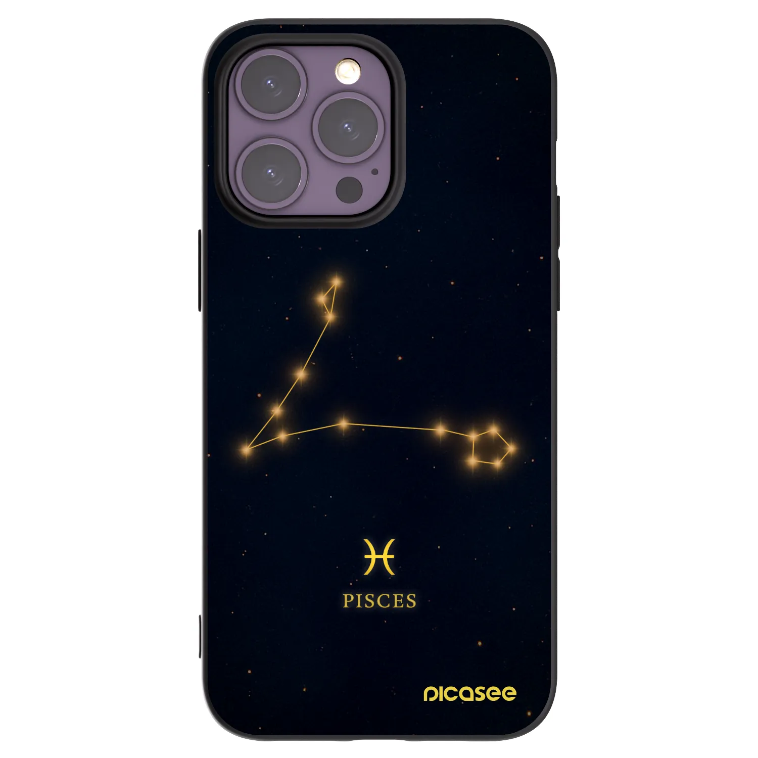 Picasee silikonski črni ovitek za Apple iPhone 14 Pro Max - PISCES