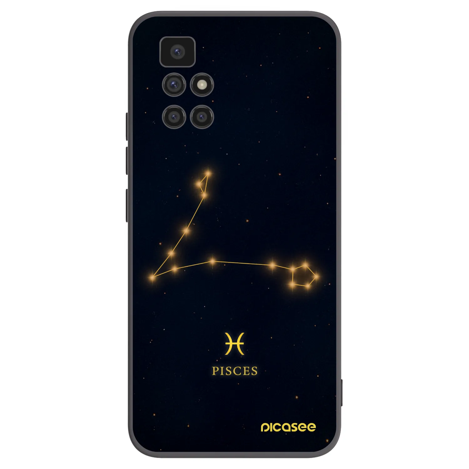 Picasee silikonski črni ovitek za Xiaomi Redmi 10 (2022) - PISCES