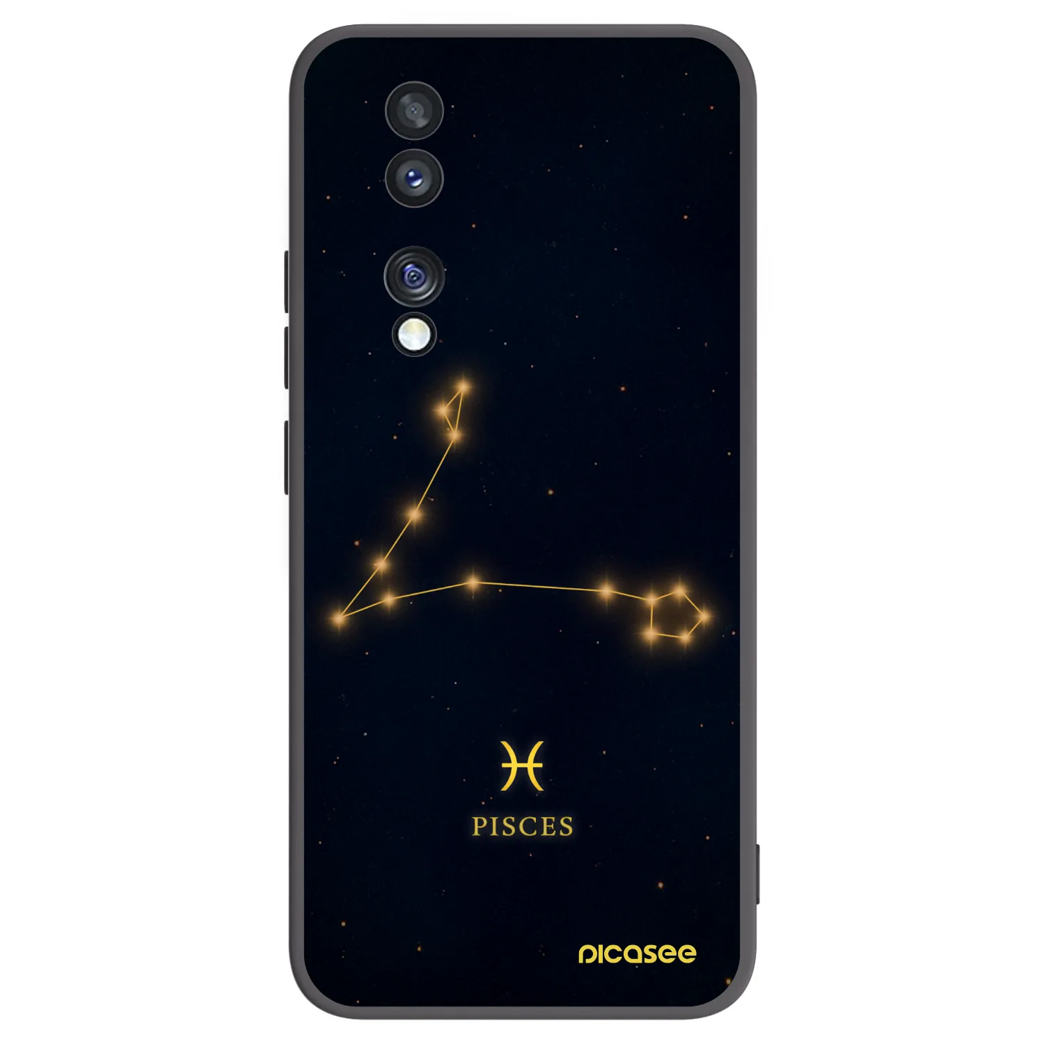 Picasee silikonski črni ovitek za Honor 70 - PISCES
