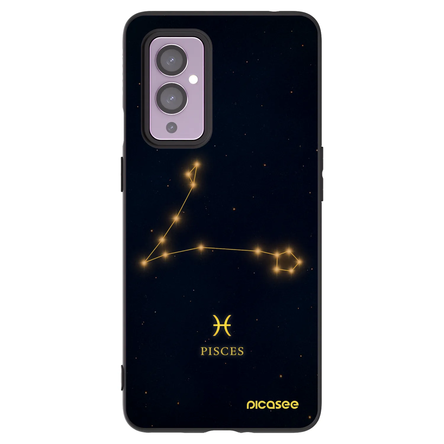 Picasee silikonski črni ovitek za OnePlus 9 - PISCES