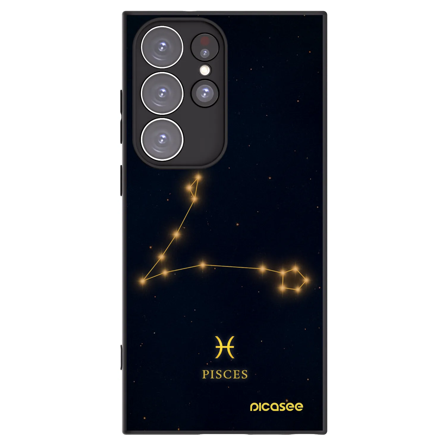 Picasee silikonski črni ovitek za Samsung Galaxy S23 Ultra 5G - PISCES