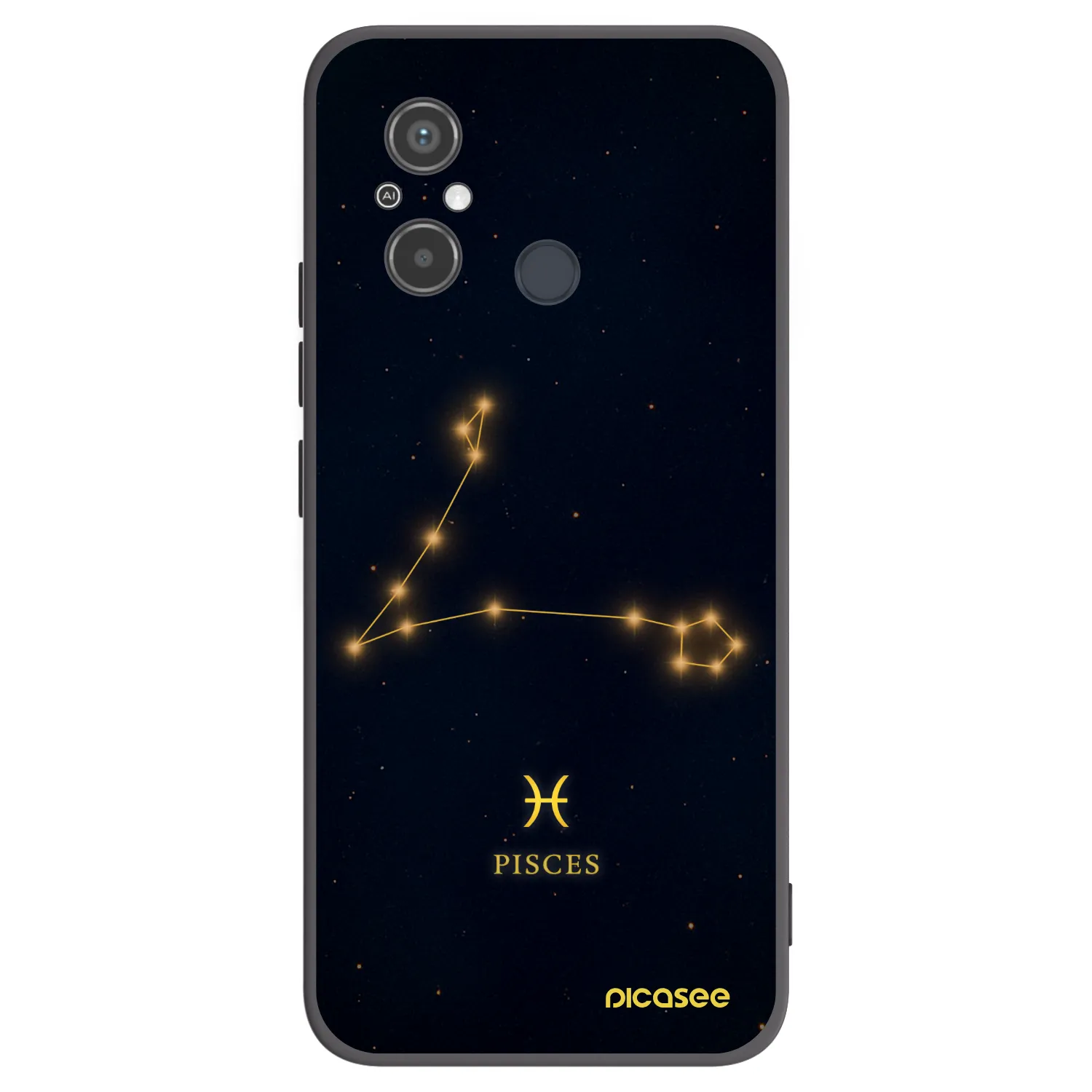 Picasee silikonski črni ovitek za Xiaomi Redmi 12C - PISCES