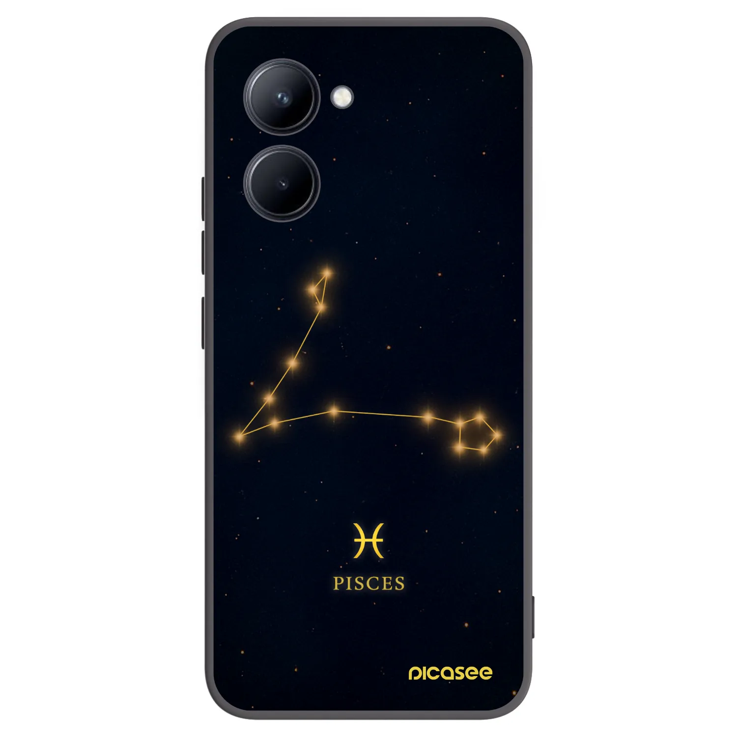 Picasee silikonski črni ovitek za Realme C33 (2023) - PISCES