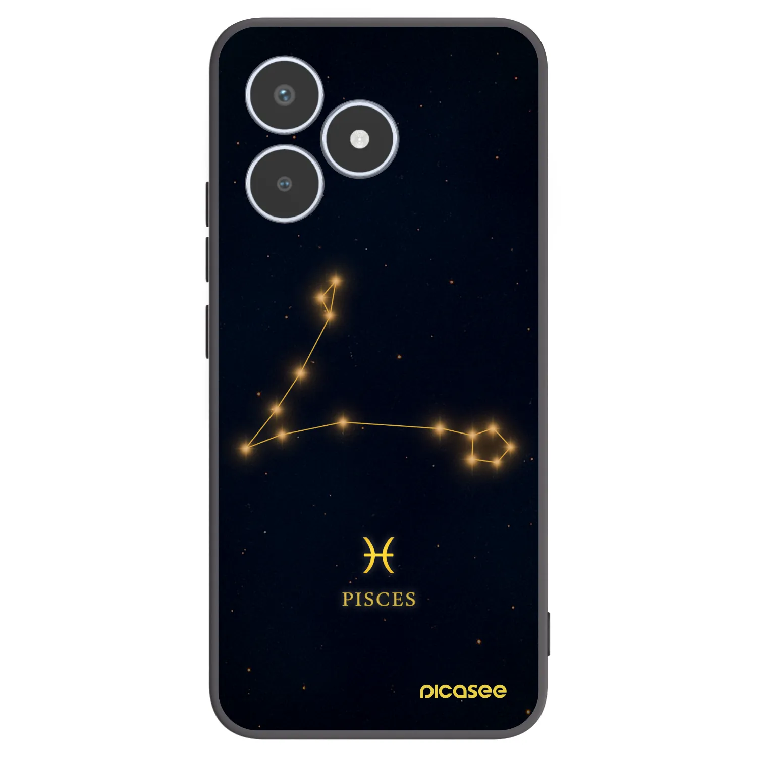 Picasee silikonski črni ovitek za Realme C53 - PISCES