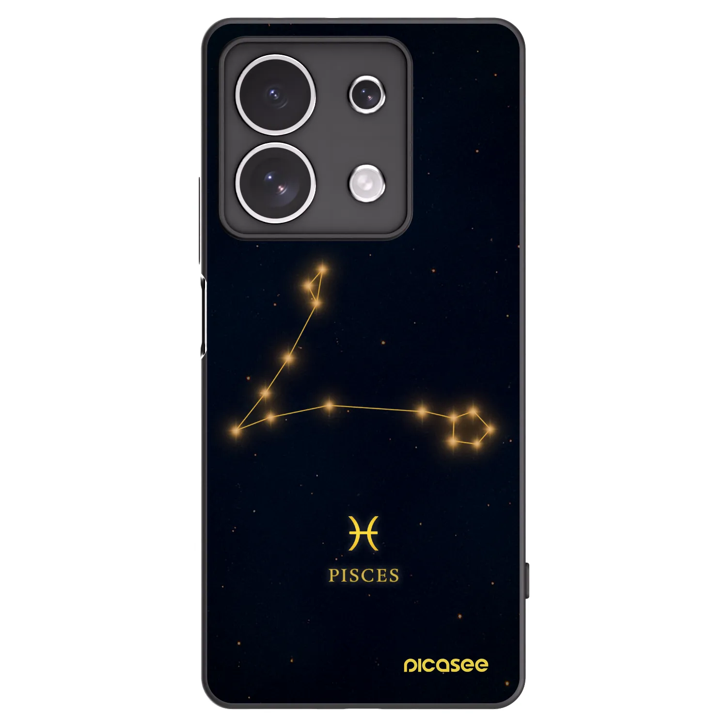 Picasee silikonski črni ovitek za Xiaomi Redmi Note 13 4G - PISCES