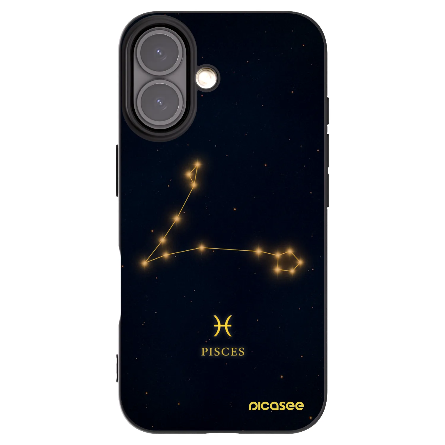 Picasee silikonski črni ovitek za Apple iPhone 16 - PISCES