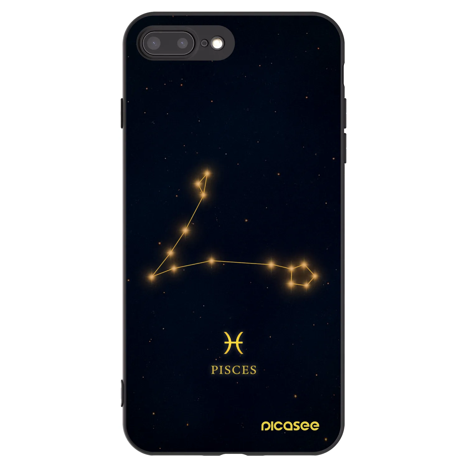 Picasee silikonski črni ovitek za Apple iPhone 7 Plus - PISCES
