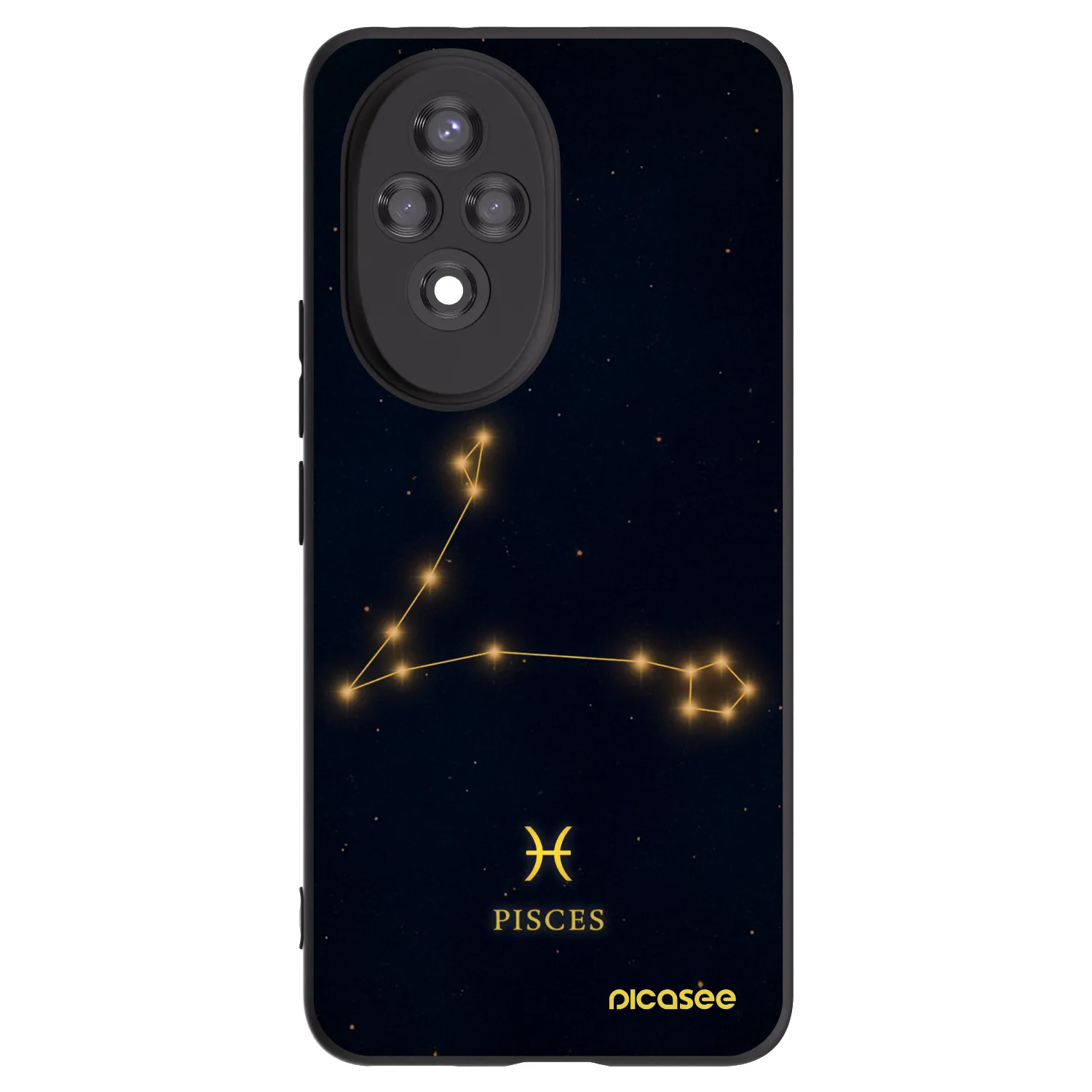 Picasee silikonski črni ovitek za Honor 200 Pro 5G - PISCES
