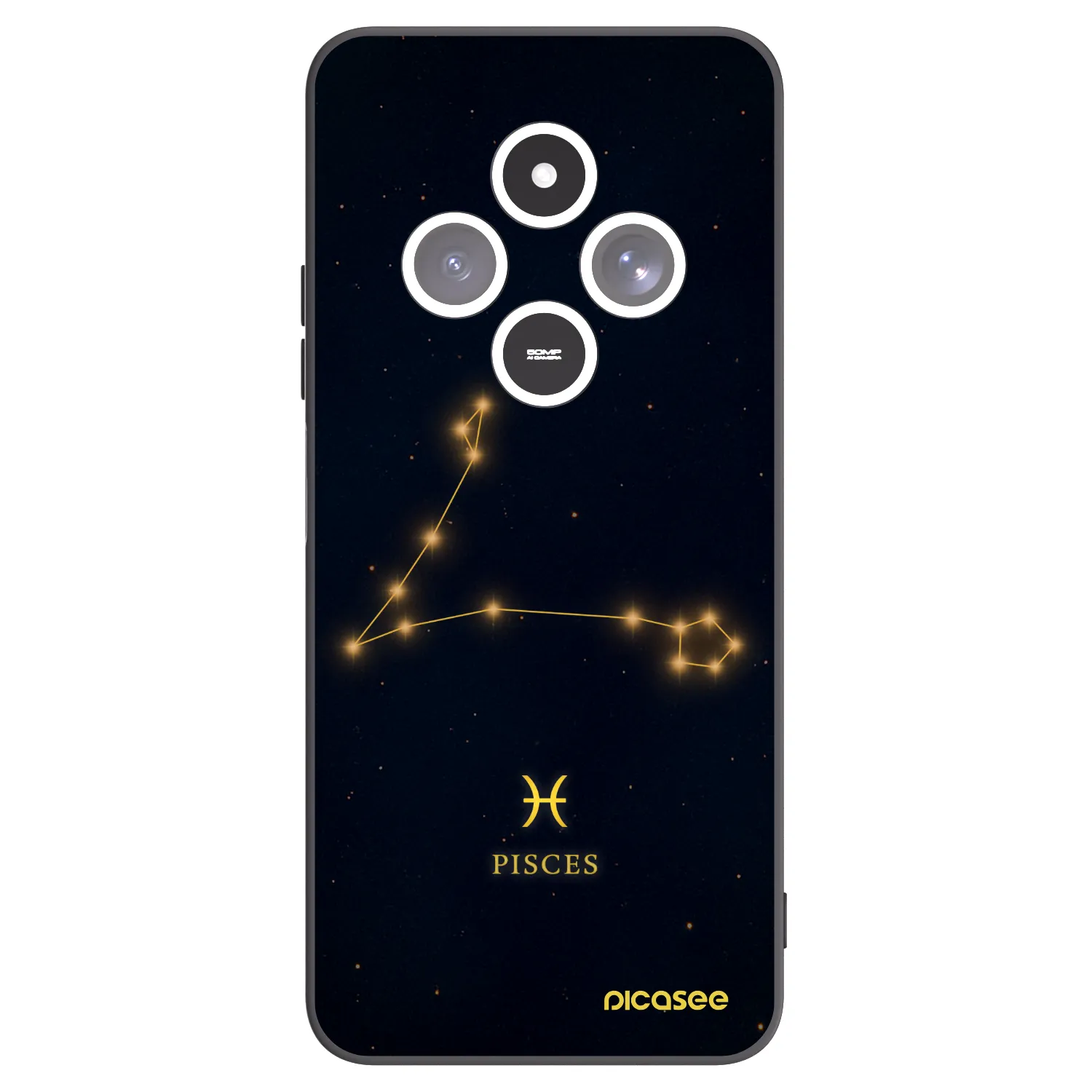 Picasee silikonski črni ovitek za Xiaomi Redmi 14C - PISCES