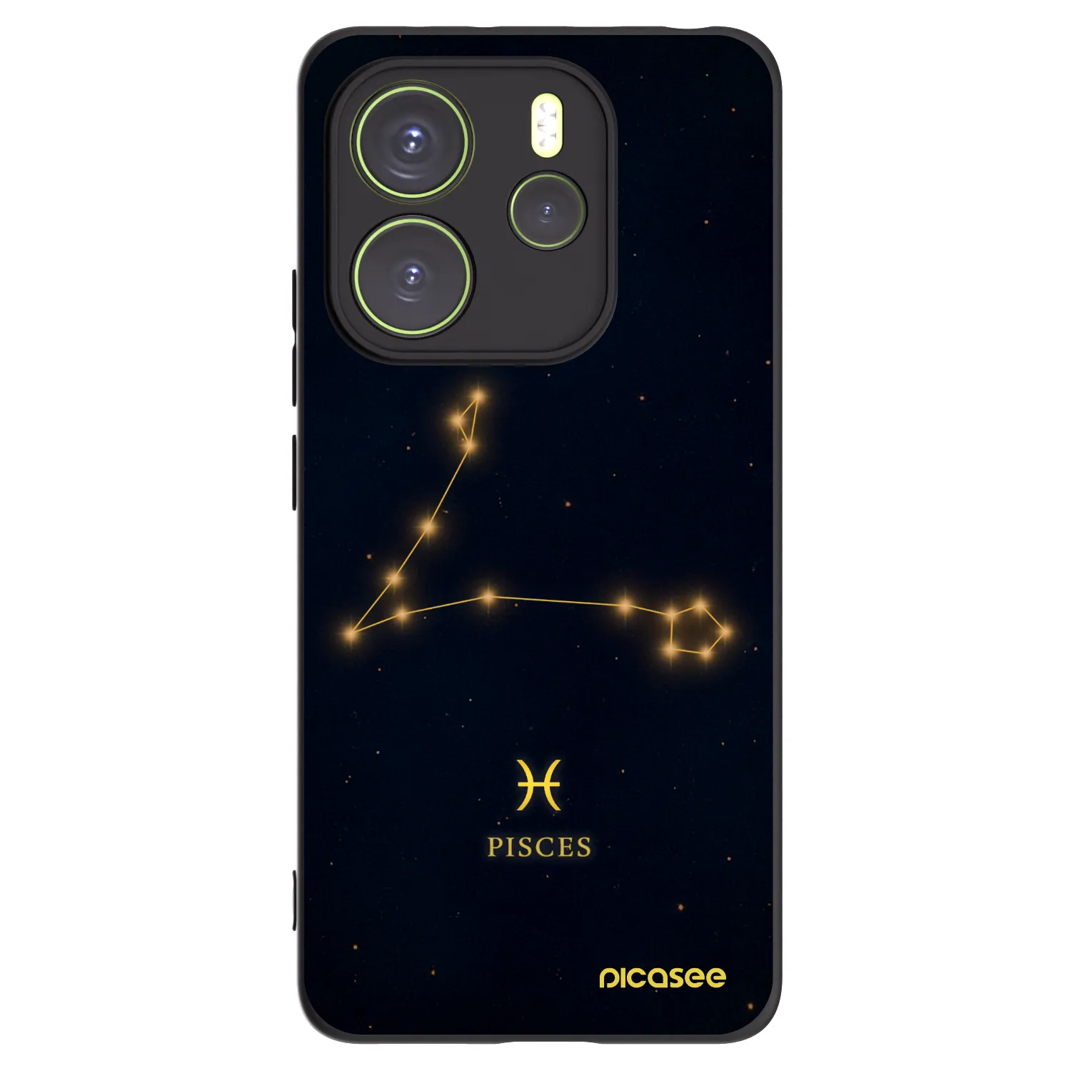 Picasee silikonski črni ovitek za Xiaomi Redmi Note 14 4G - PISCES