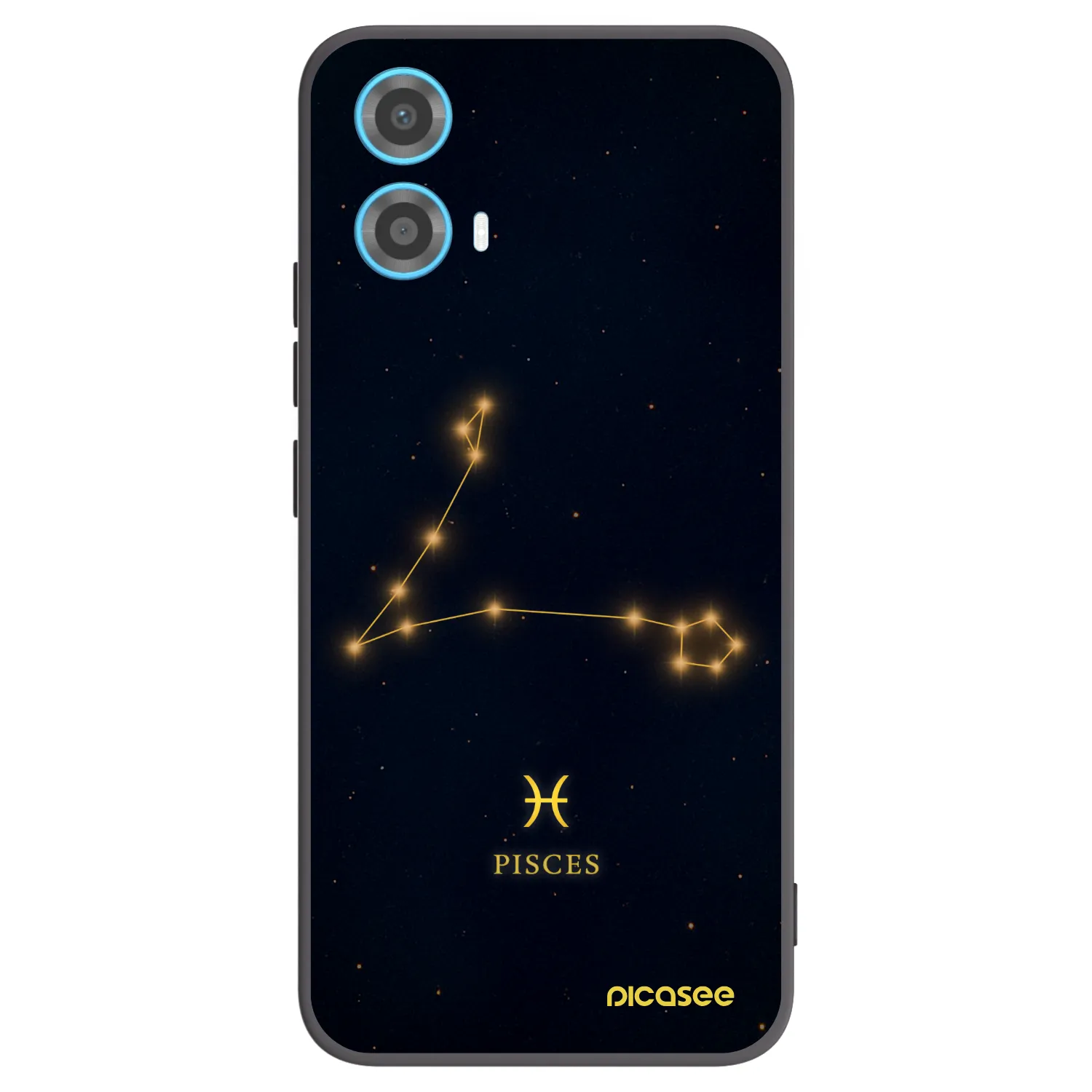 Picasee silikonski črni ovitek za Motorola Moto G34 5G - PISCES