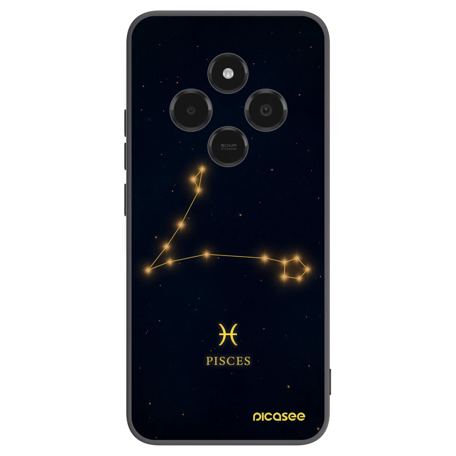 Picasee silikonski črni ovitek za Xiaomi Poco C75 - PISCES