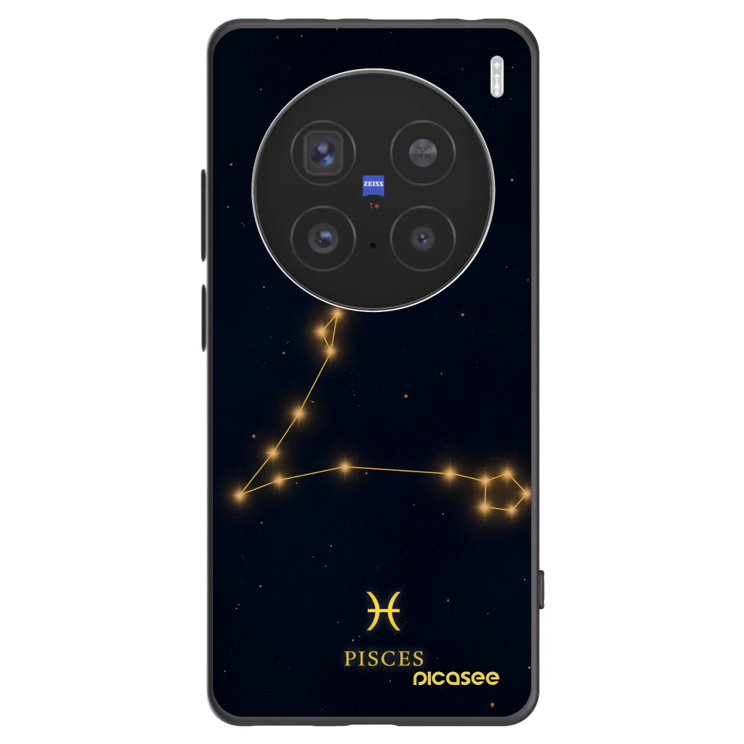 Picasee silikonski črni ovitek za Vivo X200 Pro - PISCES