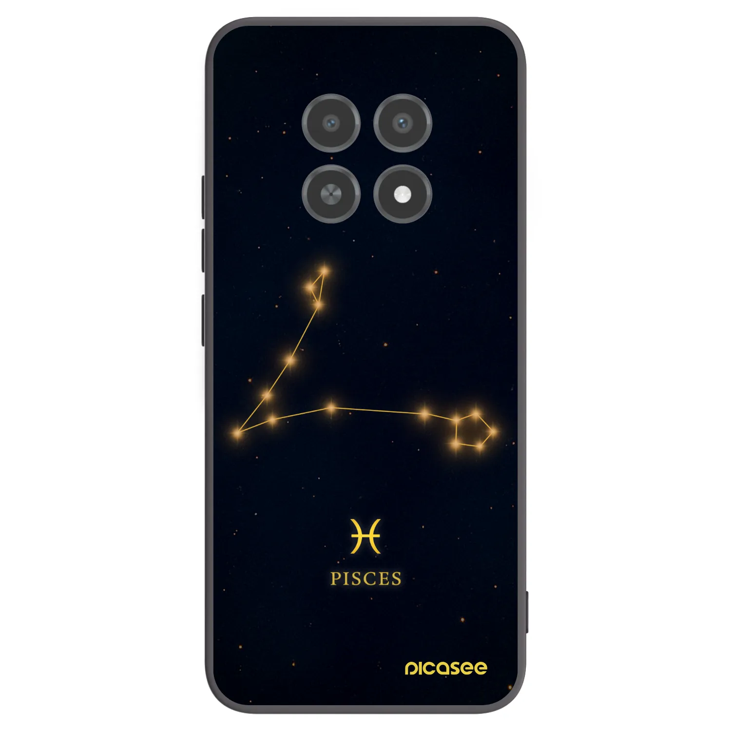 Picasee silikonski črni ovitek za Realme 12X - PISCES