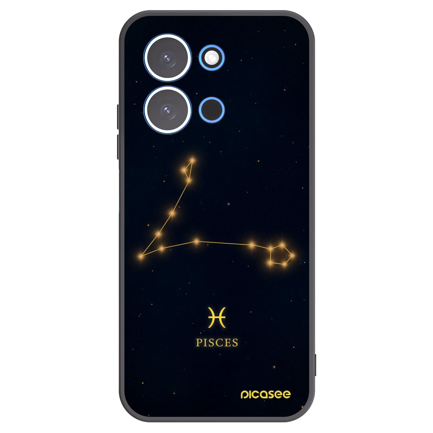 Picasee silikonski črni ovitek za Xiaomi Redmi 15C 4G - PISCES