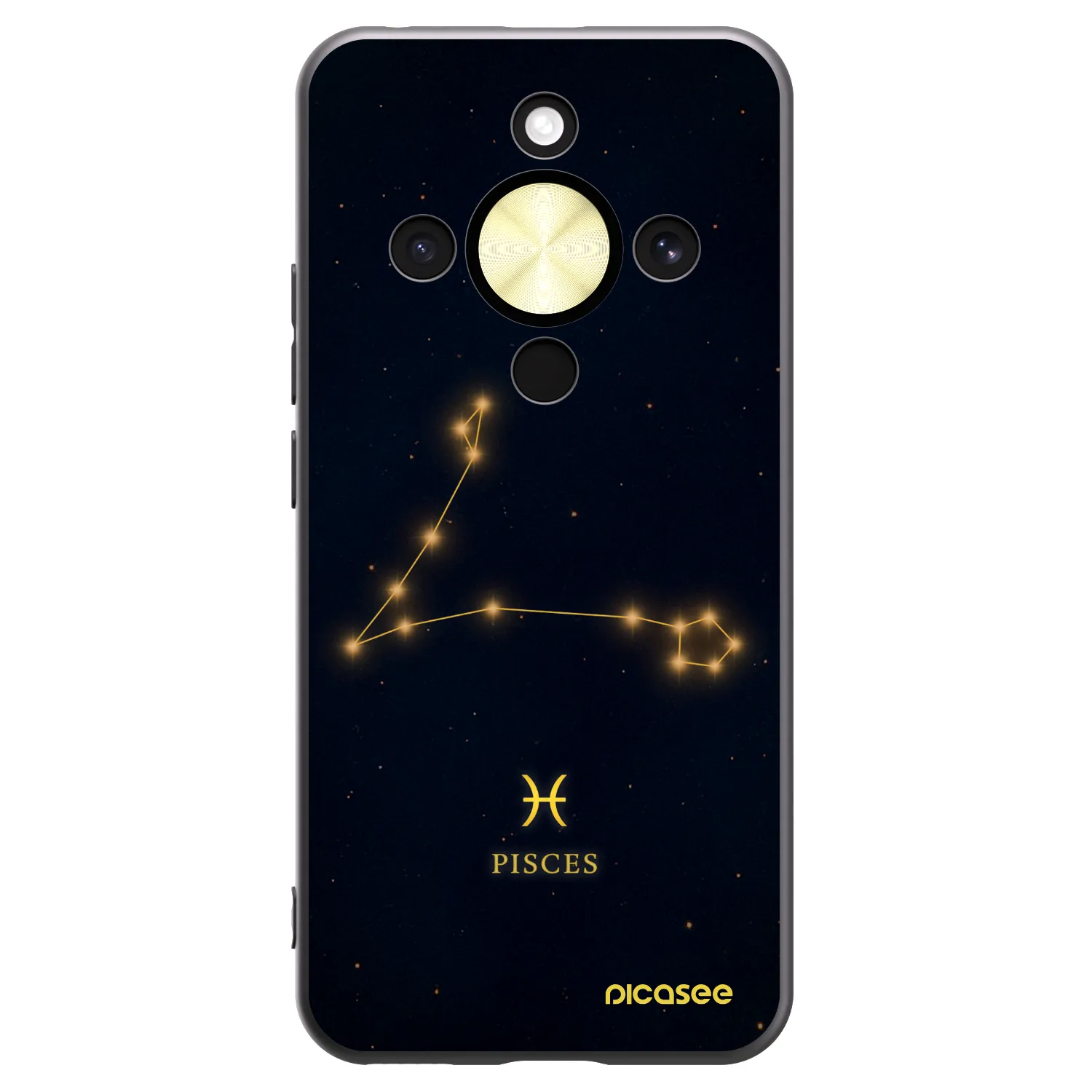 Picasee silikonski črni ovitek za Honor Magic8 Lite 5G - PISCES