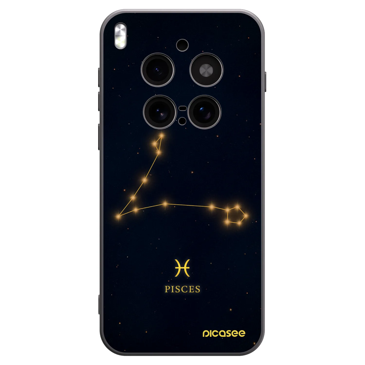Picasee silikonski črni ovitek za Vivo X300 Pro - PISCES
