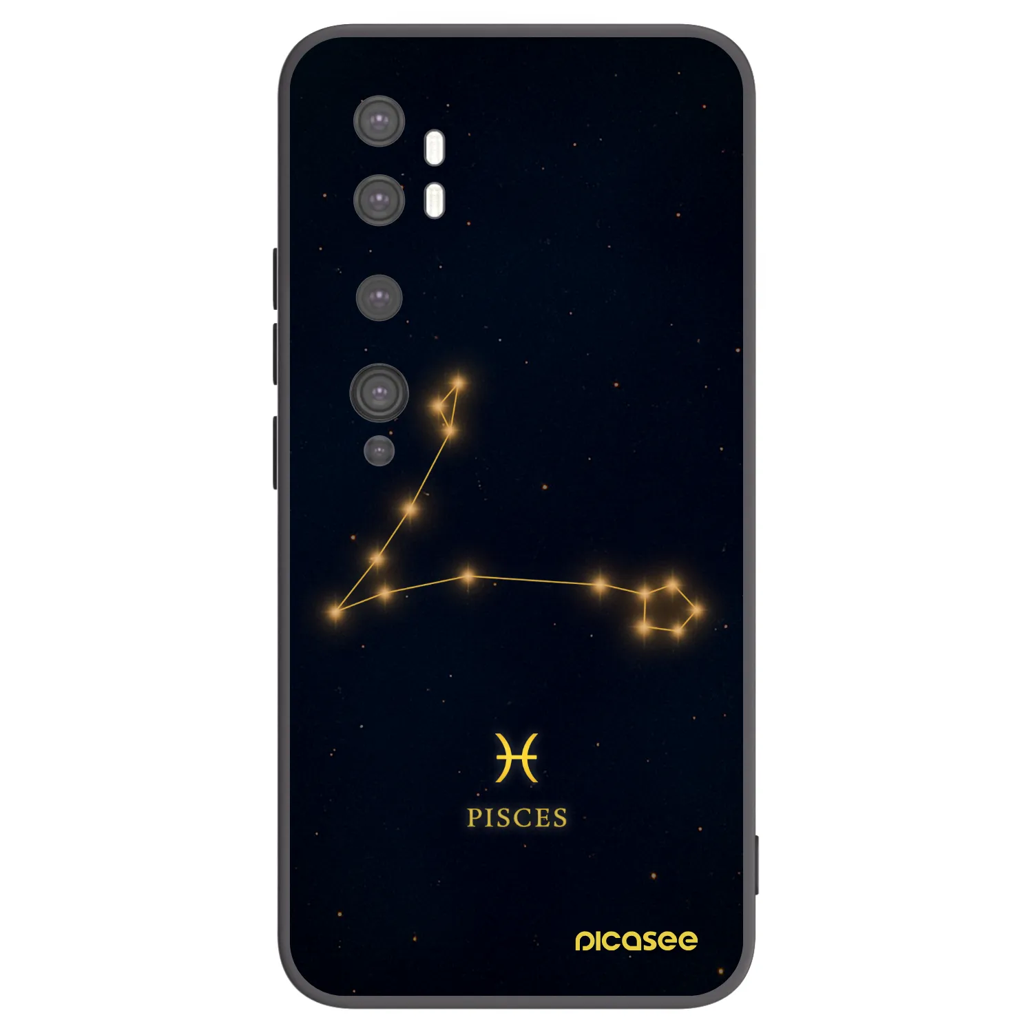 Picasee silikonski črni ovitek za Xiaomi Mi Note 10 (Pro) - PISCES