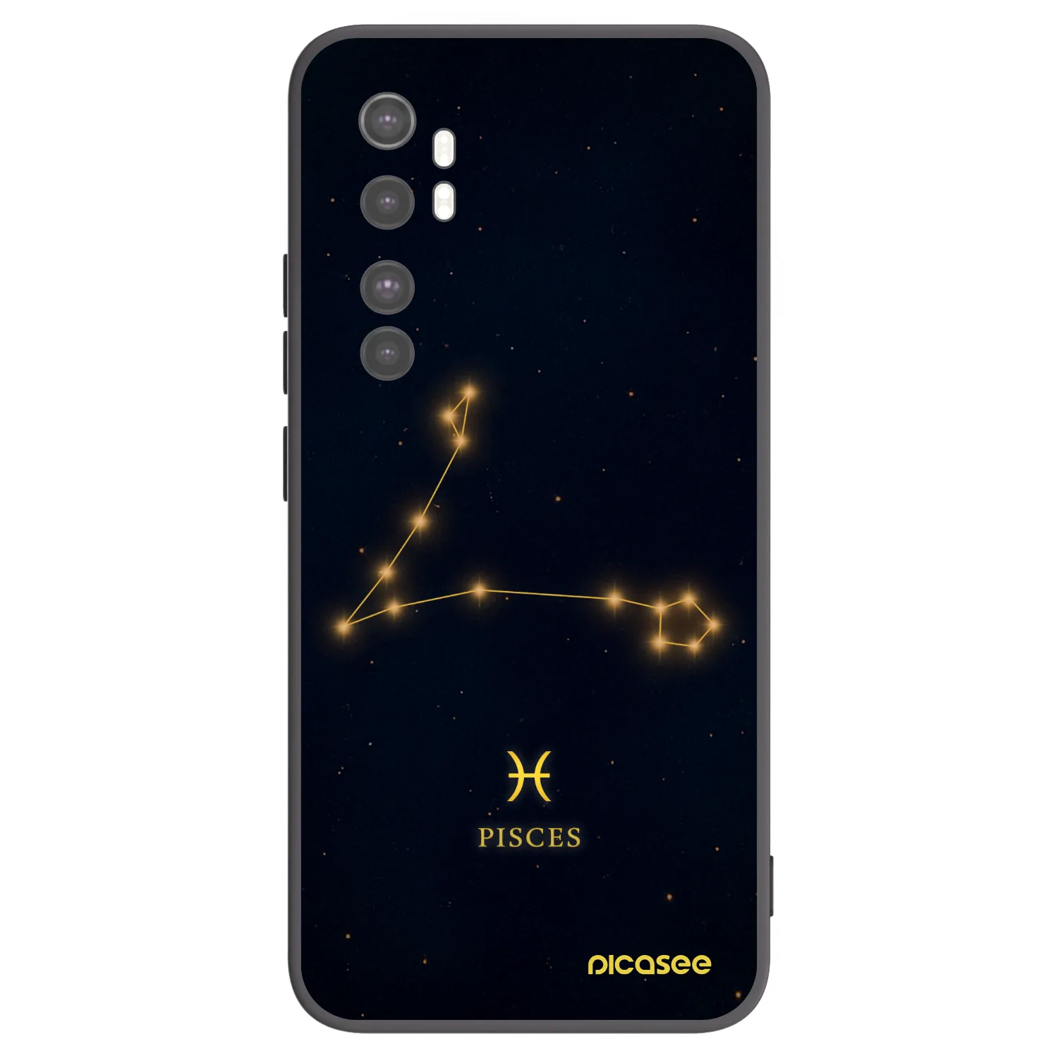 Picasee silikonski črni ovitek za Xiaomi Mi Note 10 Lite - PISCES