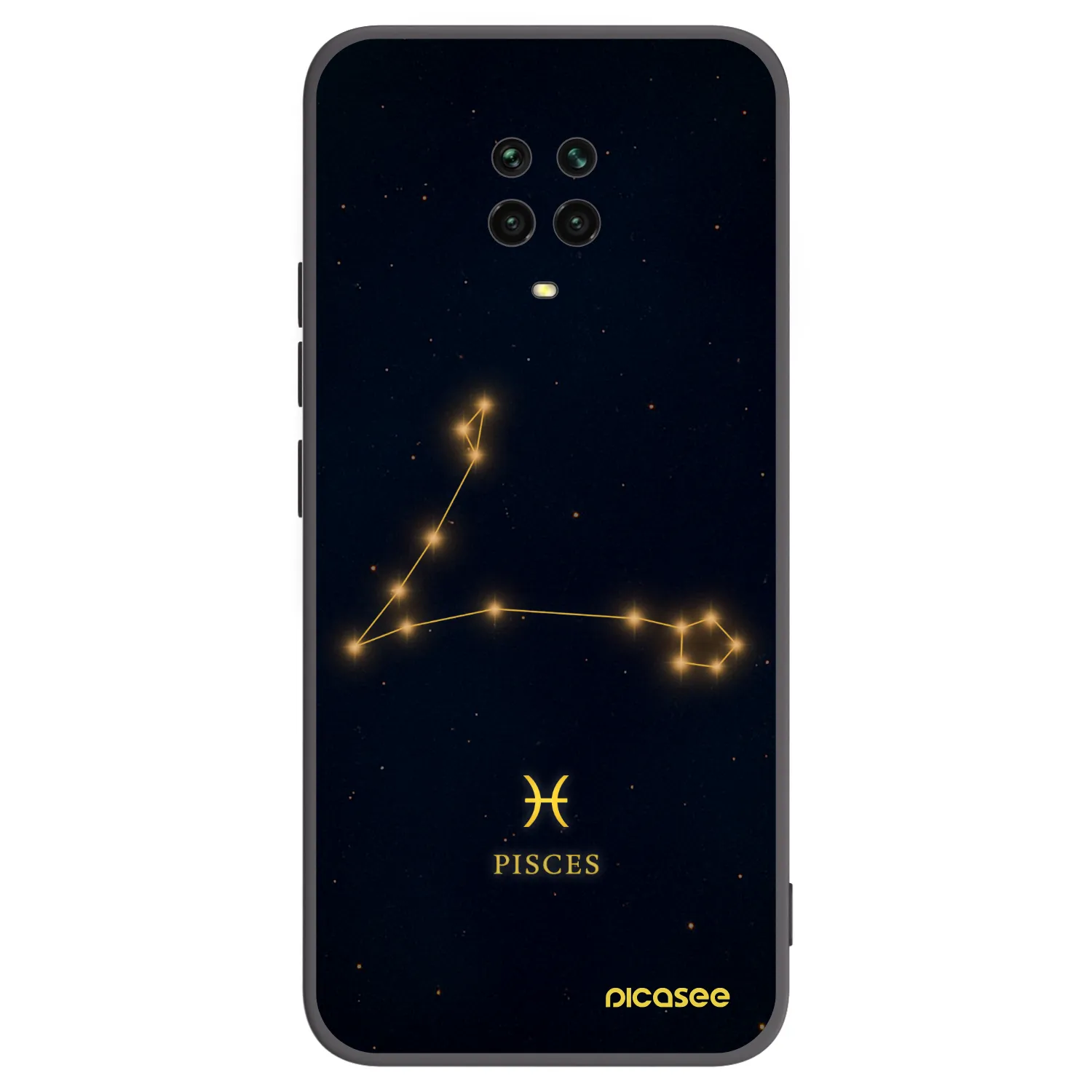 Picasee silikonski črni ovitek za Xiaomi Redmi Note 9S - PISCES