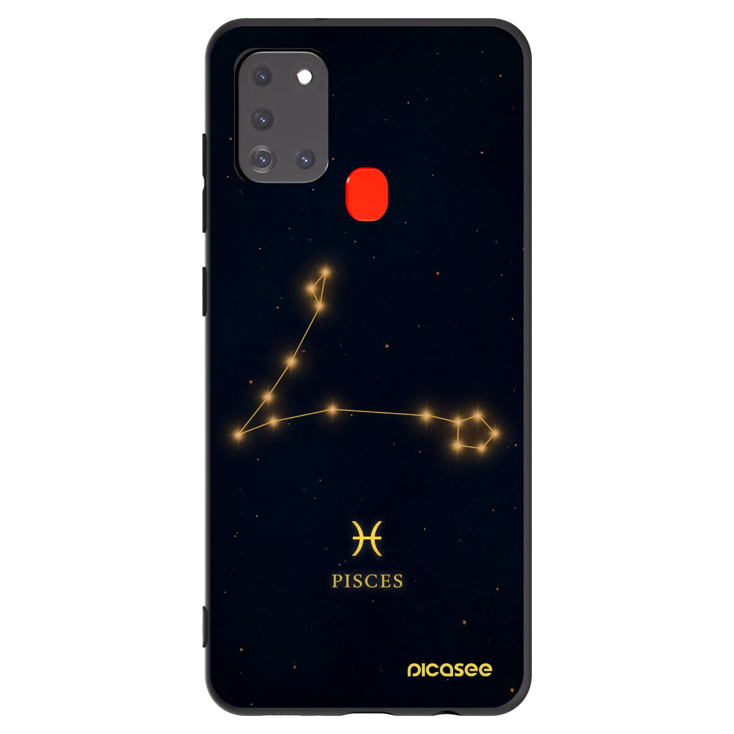 Picasee silikonski črni ovitek za Samsung Galaxy A21s - PISCES