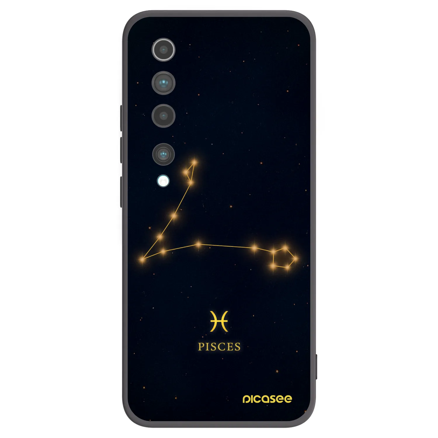 Picasee silikonski črni ovitek za Xiaomi Mi 10 - PISCES