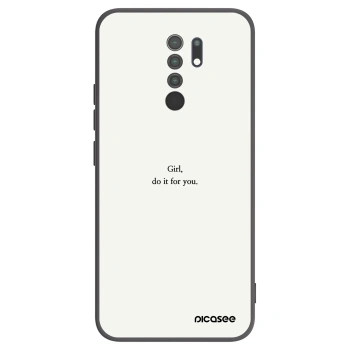 Picasee silikonski črni ovitek za Xiaomi Redmi 9 - Girl, do it for you