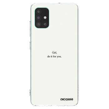 Picasee silikonski prozorni ovitek za Samsung Galaxy M51 M515F - Girl, do it for you