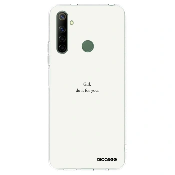 Picasee silikonski prozorni ovitek za Realme 6i - Girl, do it for you