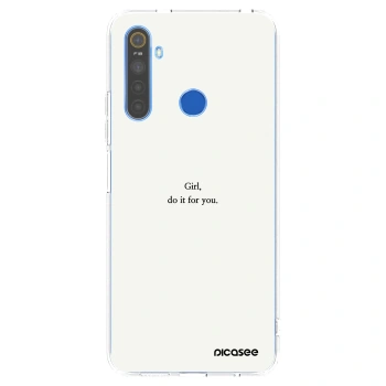 Picasee silikonski prozorni ovitek za Realme 5 - Girl, do it for you