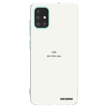 Picasee silikonski prozorni ovitek za Samsung Galaxy M31s - Girl, do it for you