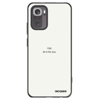 Picasee silikonski črni ovitek za Xiaomi Redmi Note 10 - Girl, do it for you