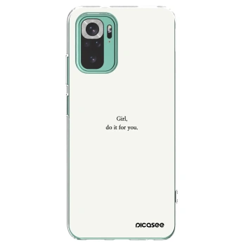 Picasee silikonski prozorni ovitek za Xiaomi Redmi Note 10 Pro - Girl, do it for you