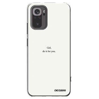 Picasee silikonski prozorni ovitek za Xiaomi Redmi Note 10S - Girl, do it for you