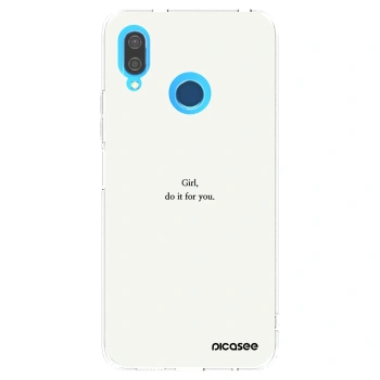 Picasee silikonski prozorni ovitek za Huawei P20 Lite - Girl, do it for you