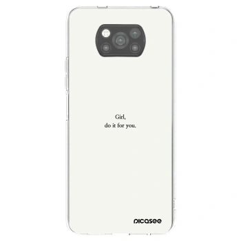 Picasee silikonski črni ovitek za Xiaomi Poco X3 Pro - Girl, do it for you