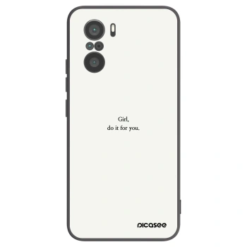 Picasee silikonski črni ovitek za Xiaomi Poco F3 - Girl, do it for you