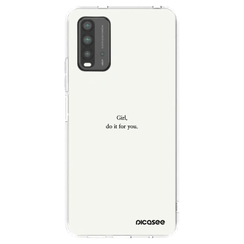 Picasee silikonski črni ovitek za Xiaomi Redmi 9T - Girl, do it for you