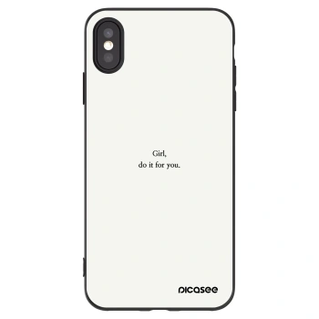 Picasee silikonski črni ovitek za Apple iPhone XS Max - Girl, do it for you