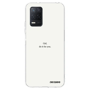 Picasee silikonski prozorni ovitek za Realme 8 5G - Girl, do it for you