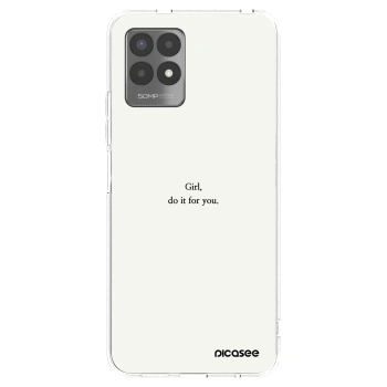 Picasee silikonski prozorni ovitek za Realme 8i - Girl, do it for you