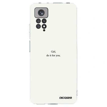 Picasee silikonski prozorni ovitek za Xiaomi Redmi Note 11S 4G - Girl, do it for you