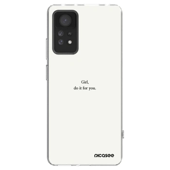 Picasee silikonski prozorni ovitek za Xiaomi Redmi Note 11 Pro - Girl, do it for you