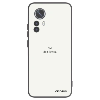 Picasee silikonski črni ovitek za Xiaomi 12 Pro - Girl, do it for you