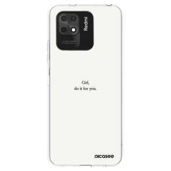 Picasee silikonski prozorni ovitek za Xiaomi Redmi 10C - Girl, do it for you
