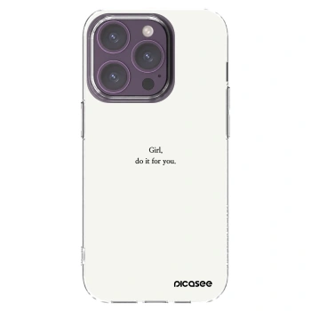 Picasee silikonski prozorni ovitek za Apple iPhone 14 Pro - Girl, do it for you