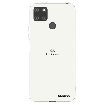 Picasee silikonski prozorni ovitek za Realme C21Y - Girl, do it for you