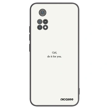 Picasee silikonski črni ovitek za Xiaomi Poco M4 Pro - Girl, do it for you