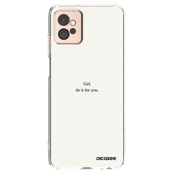 Picasee silikonski prozorni ovitek za Motorola Moto G32 - Girl, do it for you